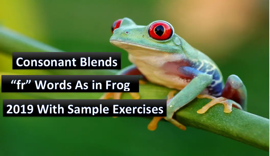 consonant Blends fr words as in Frog