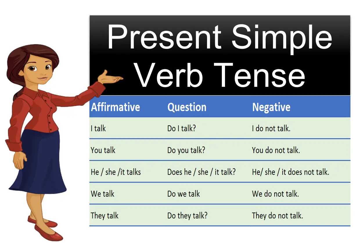 present simple verb tense