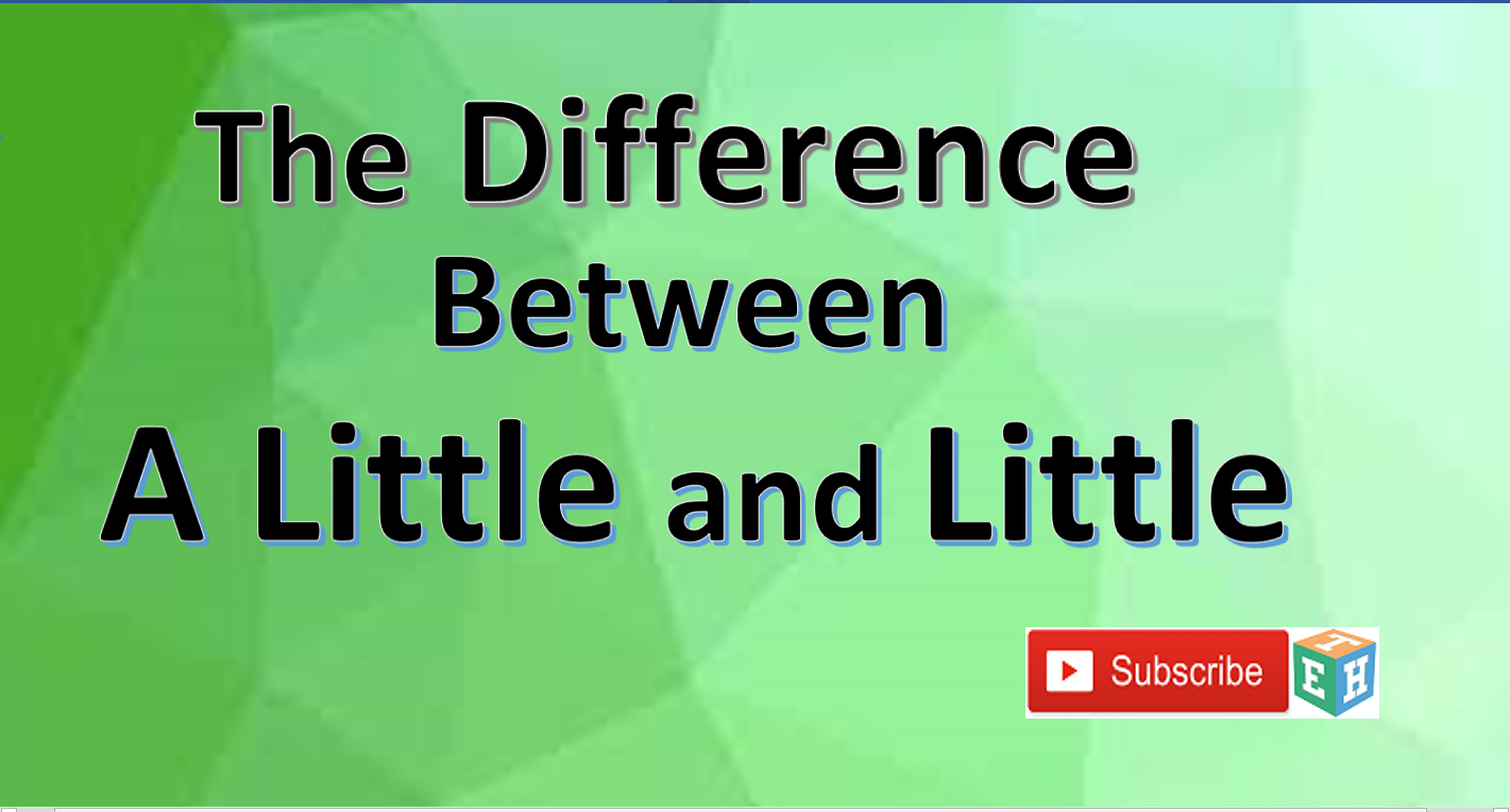 Difference Between a Little and little