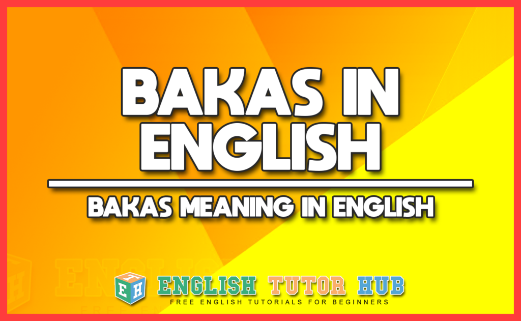 BAKAS IN ENGLISH - BAKAS MEANING IN ENGLISH