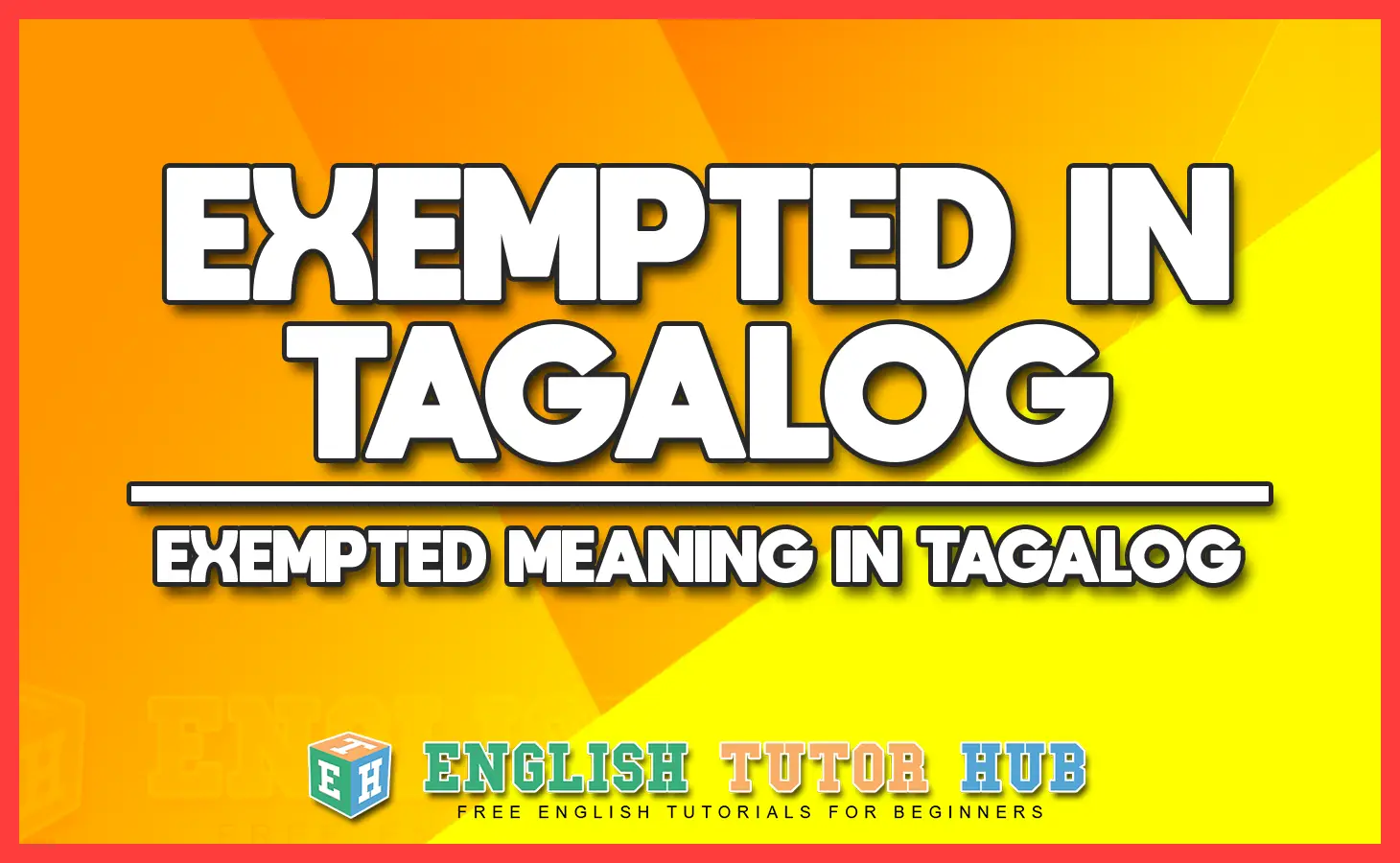 Exempted in Tagalog - Exempted Meaning in Tagalog