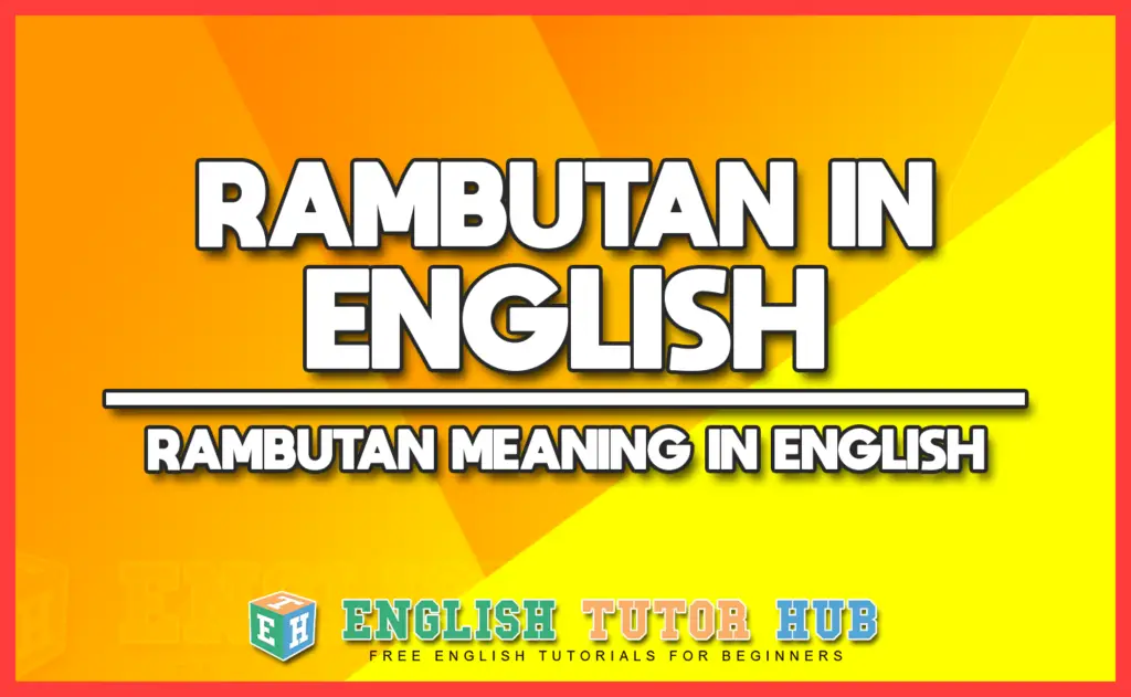 RAMBUTAN IN ENGLISH - RAMBUTAN MEANING IN ENGLISH
