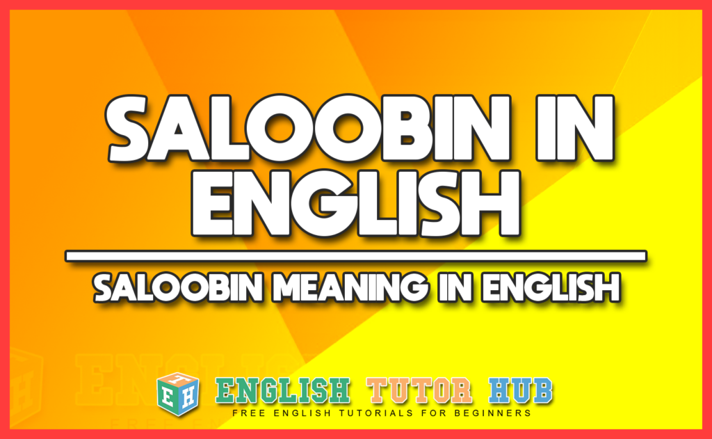 SALOOBIN IN ENGLISH - SALOOBIN MEANING IN ENGLISH