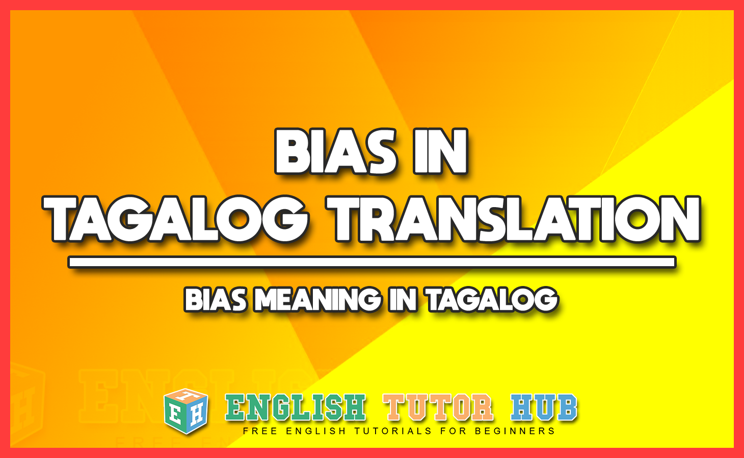 BIAS IN TAGALOG TRANSLATION - BIAS MEANING IN TAGALOG
