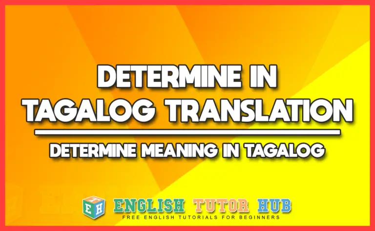 Method Meaning In Tagalog With Example