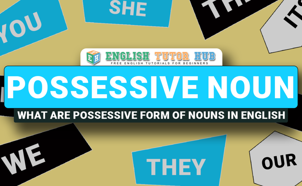 Possessive Noun - What Are Possessive Form Of Nouns In English