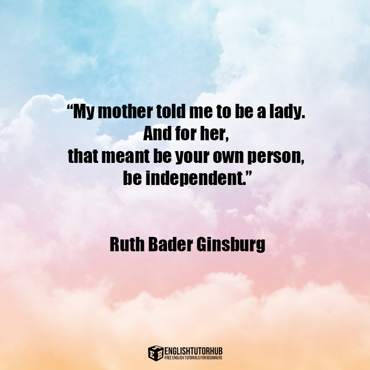 Ruth Bader Ginsburg Self-Love Quotes