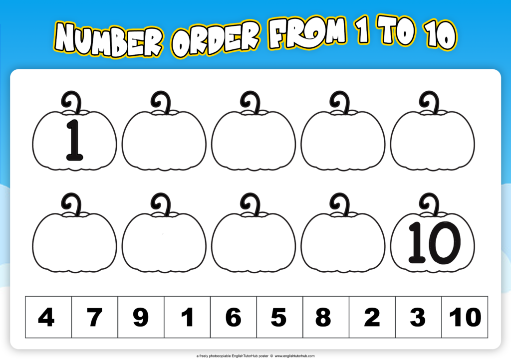 Number Order 1 to 10