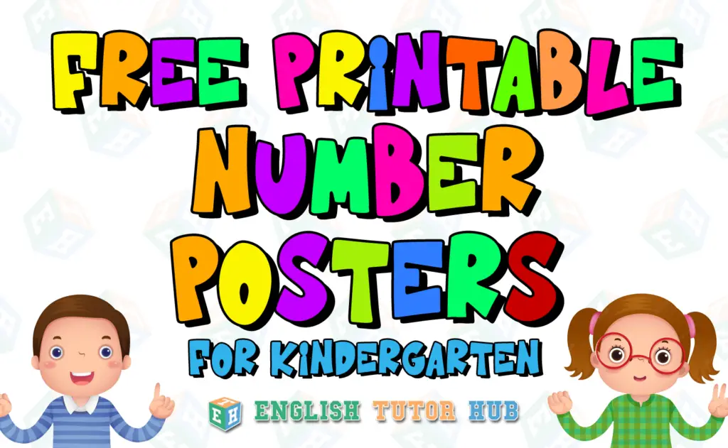 Free Printable Number Posters For Kindergarten